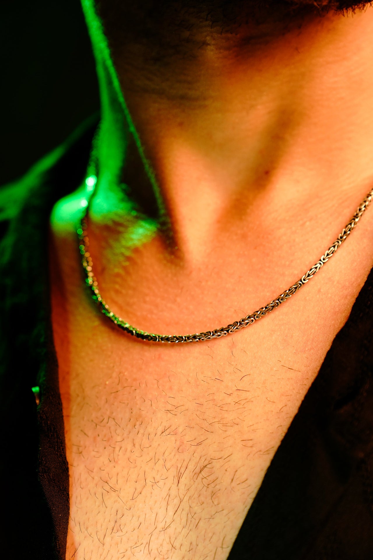 silver neck chain for men