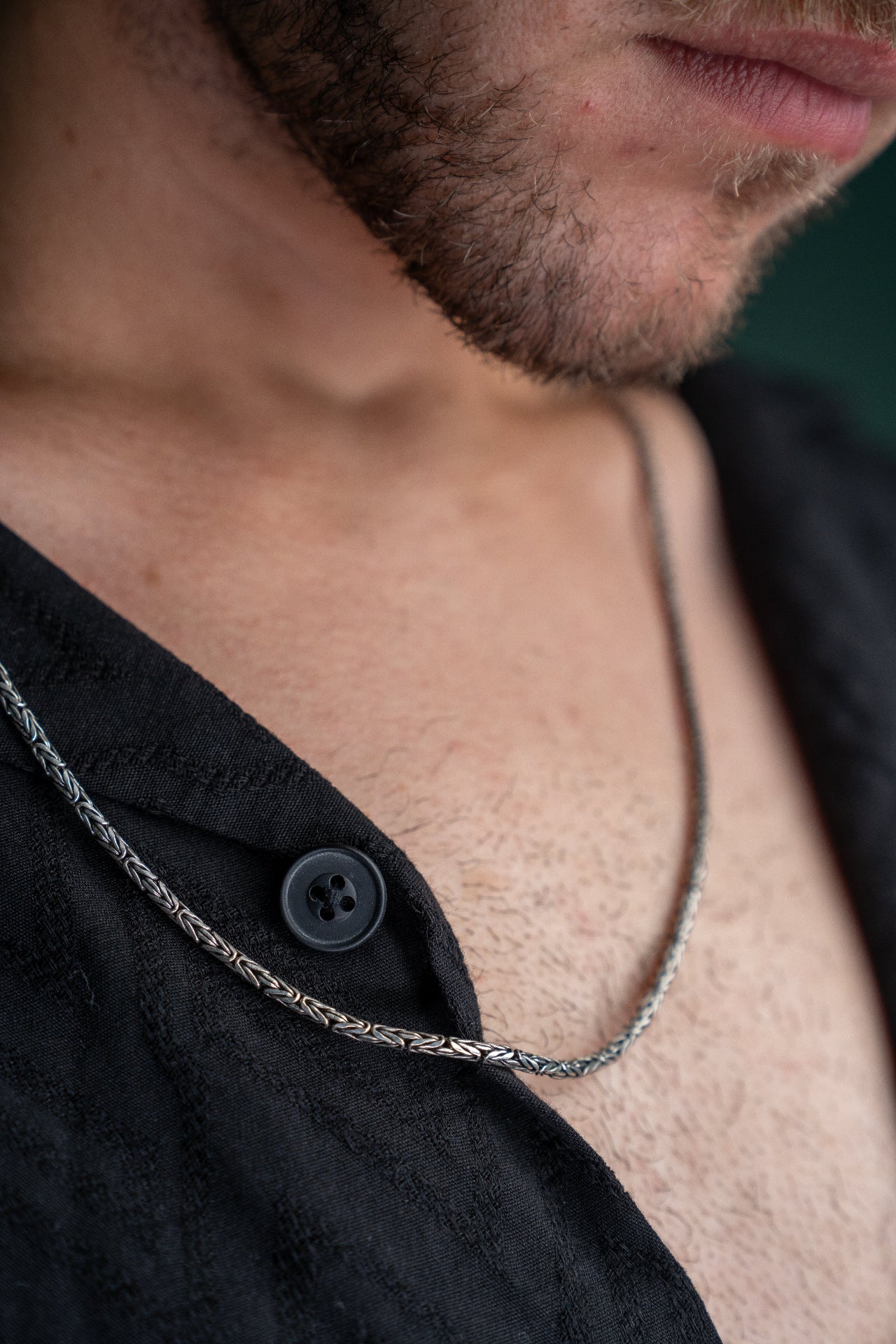 silver neck chain for men