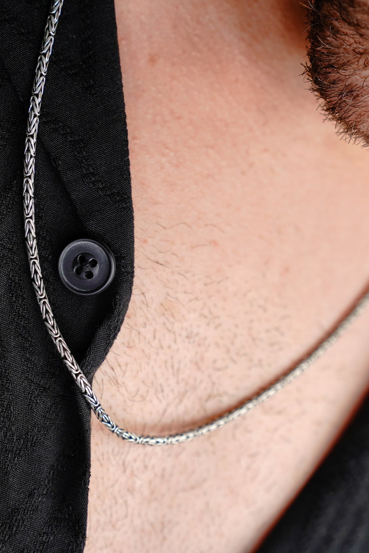 silver neck chain for men