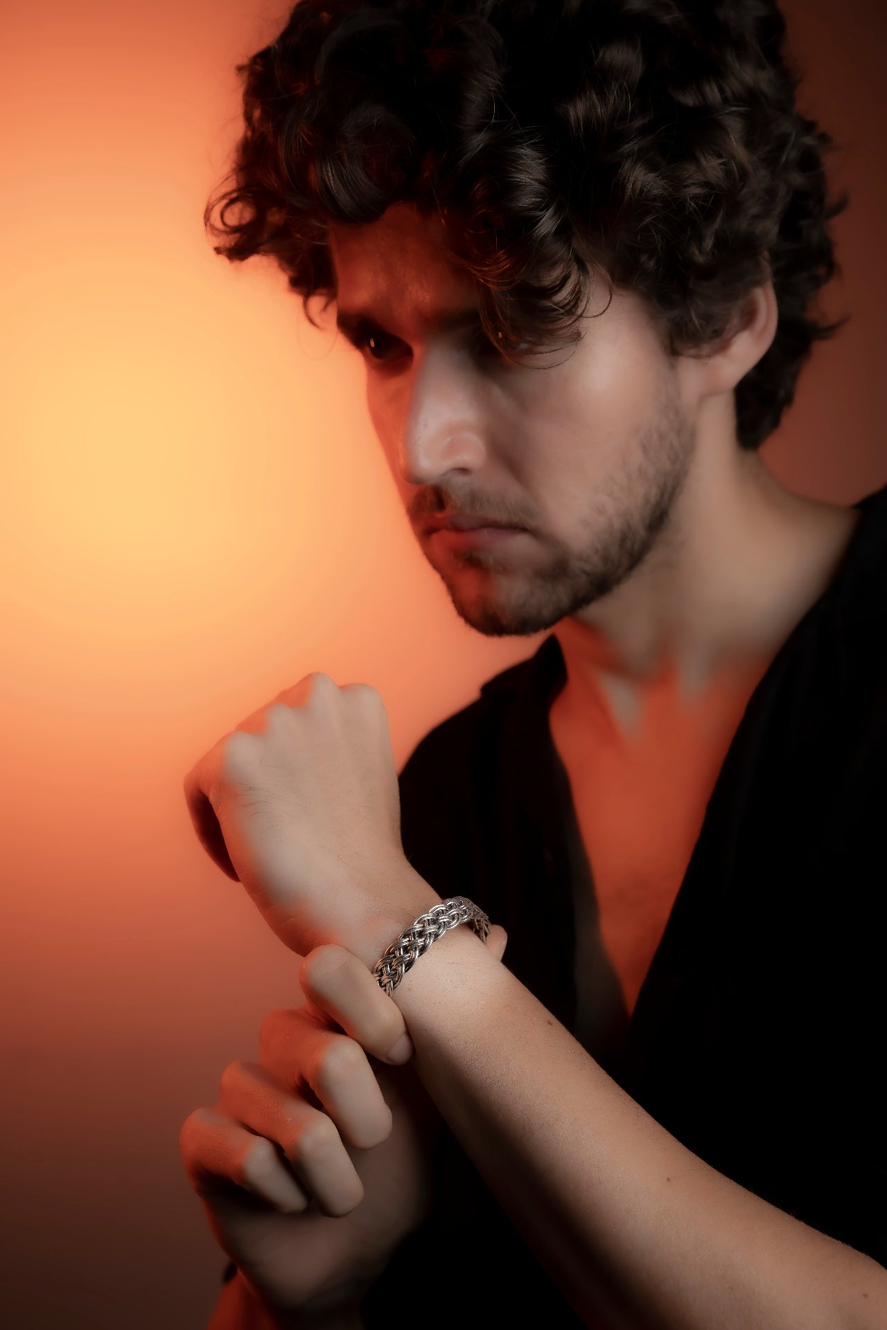 Sterling silver bracelets for men