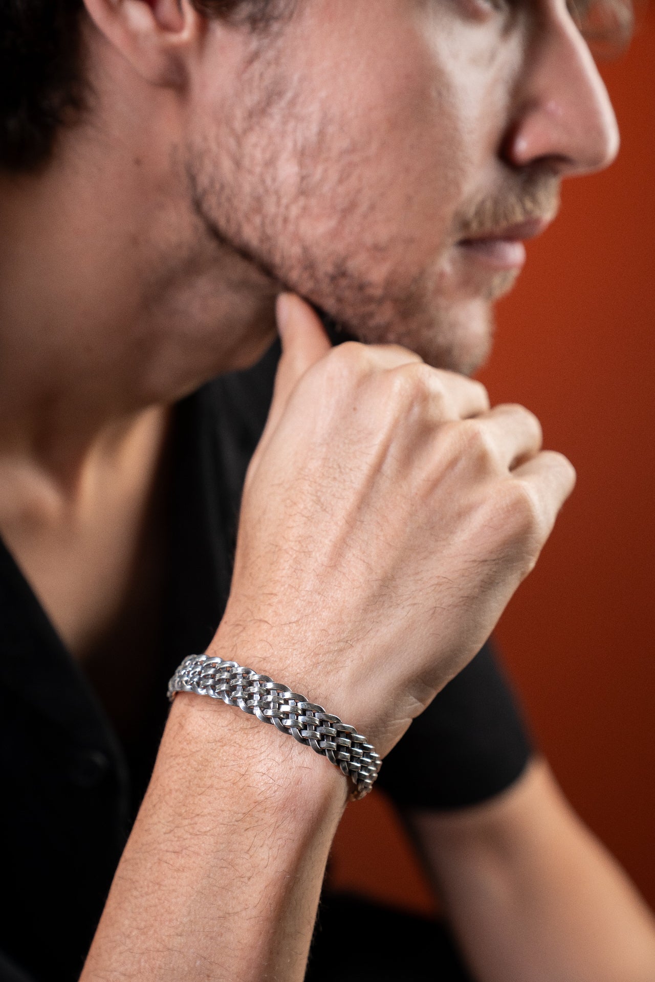 Sterling silver bracelets for men