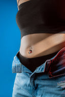 Crimson Rose Rebel Belly Button Ring