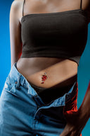 Velvet Petal Belly Button Ring