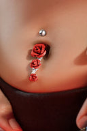 Velvet Petal Belly Button Ring