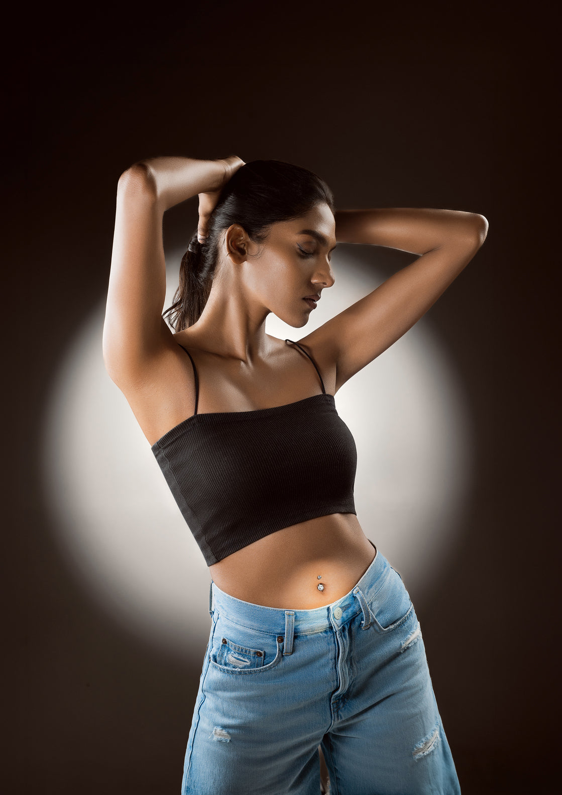 Scarlet Bloom Belly Button Ring