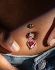 Eternal Love Rose Belly Button Ring