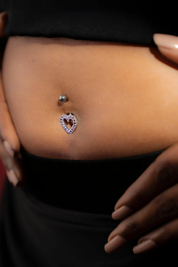 Crystal Frame Belly Button Ring