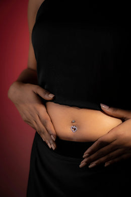 Crystal Frame Belly Button Ring