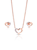 Devina Silver Pendant and Earrings Set