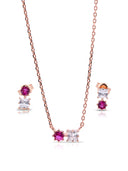 Dahlia Silver Pendant and Earrings Set