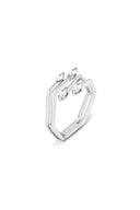 Puzzle Piece 925 Sterling Silver Hexagonal Ring