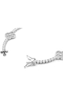 Green Light 925 Sterling Silver Clover Tennis Bracelet