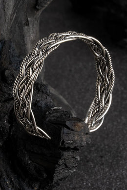 Ashen Twist Men's Silver Kada