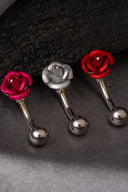 Scarlet Bloom Belly Button Ring