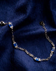 Midnight Cascade Silver Bracelet