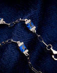 Midnight Cascade Silver Bracelet