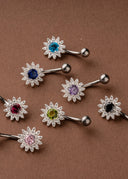 Starlight Blossom Belly Button Ring