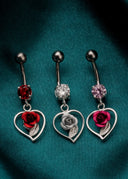 Eternal Love Rose Belly Button Ring