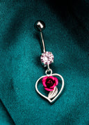 Eternal Love Rose Belly Button Ring
