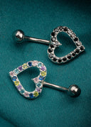 Crystal Frame Belly Button Ring
