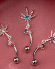 Celestial Leaf Belly Button Ring