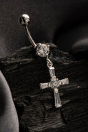 Divine Cross Belly Button Ring