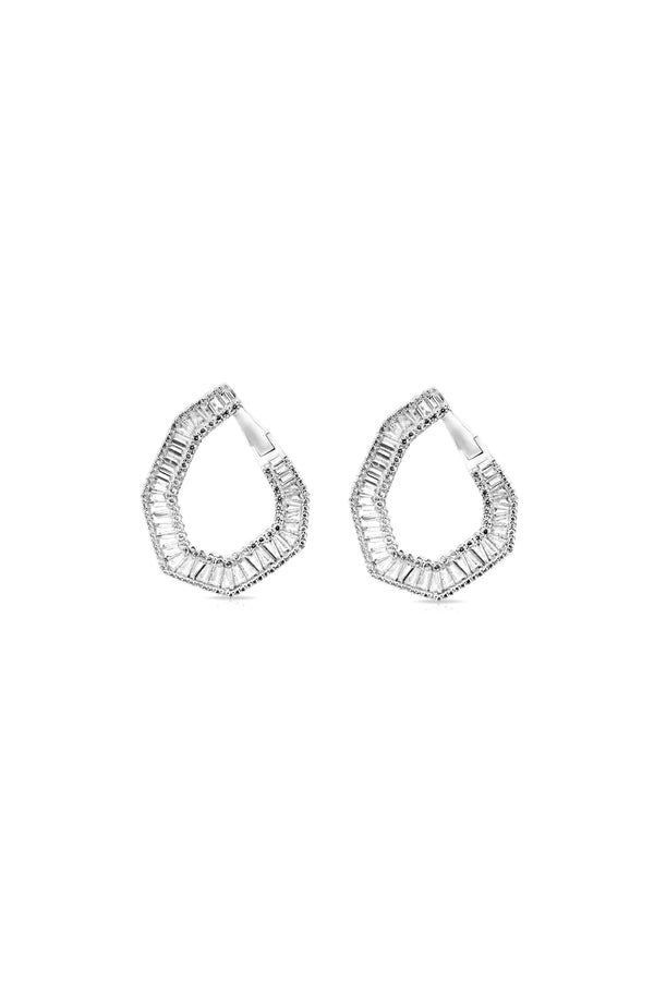 New Angle 925 Sterling Silver Hoop Earrings