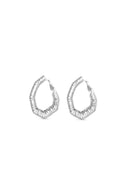 New Angle 925 Sterling Silver Hoop Earrings