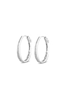Second Nature 925 Sterling Silver Hoop Earrings