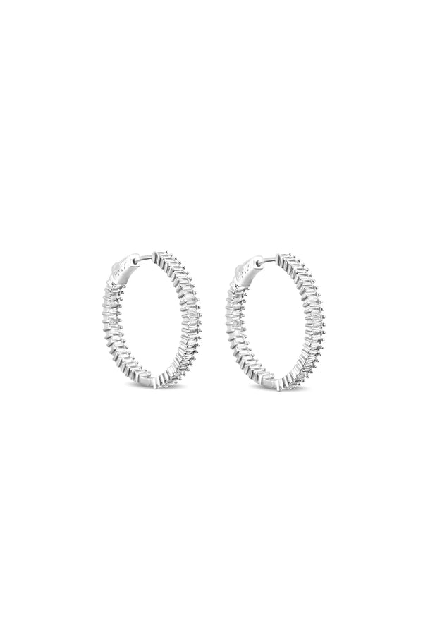 Around Town 925 Sterling Silver Hoop Earrings