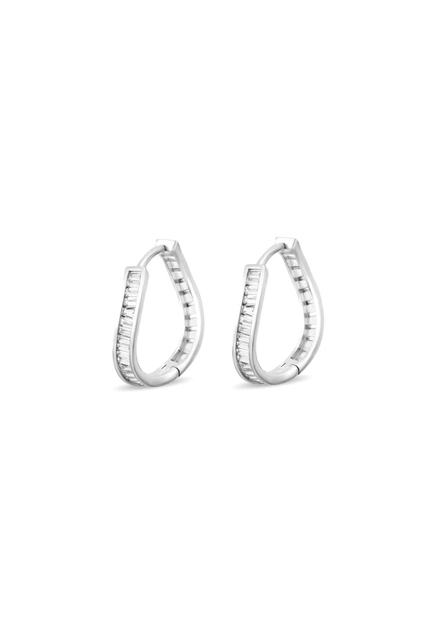 Finesse 925 Sterling Silver Hoop Earrings