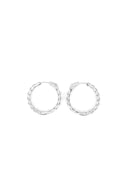 Inner Circle 925 Sterling Silver Hoop Earrings