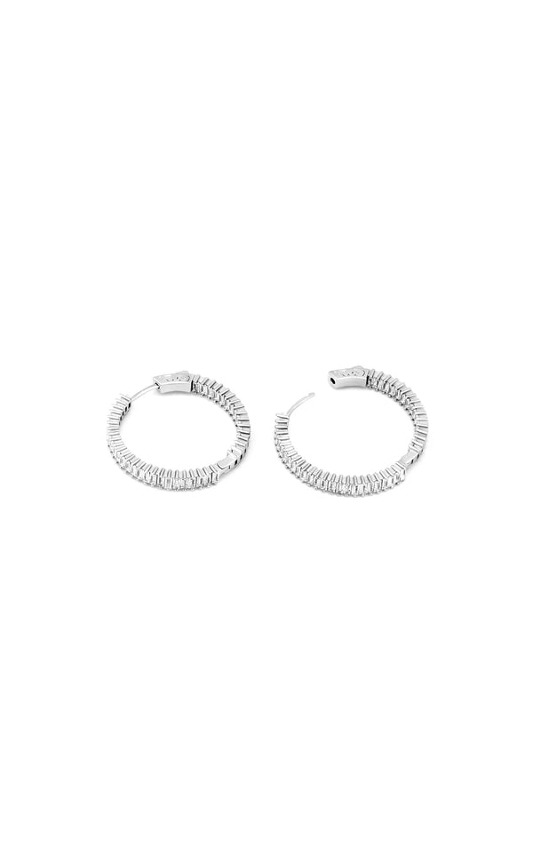 Around Town 925 Sterling Silver Hoop Earrings