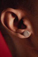 silver mens stud earrings