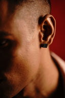 Shadow Pixel Silver Studs