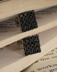 Shadow Pixel Silver Studs
