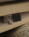 Shadow Pixel Silver Studs