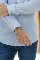 ‘Do or Die’ Men’s Silver Skull Bracelet Parman