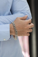 ‘Do or Die’ Men’s Silver Skull Bracelet Parman