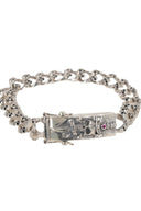 ‘Do or Die’ Men’s Silver Skull Bracelet Parman