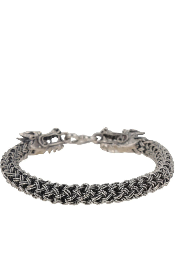 Dragon Weave Men’s Silver Bracelet Parman