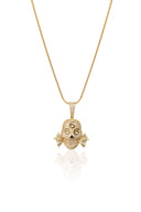 Stacked Skull Silver Pendant