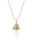 Stacked Skull Silver Pendant