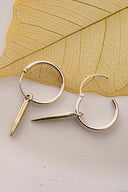 Golden Spear Silver Hoops