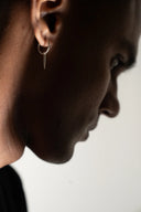 Golden Spear Silver Hoops