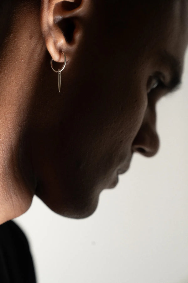 Golden Spear Silver Hoops
