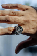 Grand Stallion Men’s Silver Ring Parman