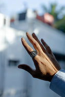 Grand Stallion Men’s Silver Ring Parman