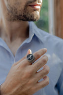 Grand Stallion Men’s Silver Ring Parman