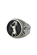 Grand Stallion Men’s Silver Ring Parman